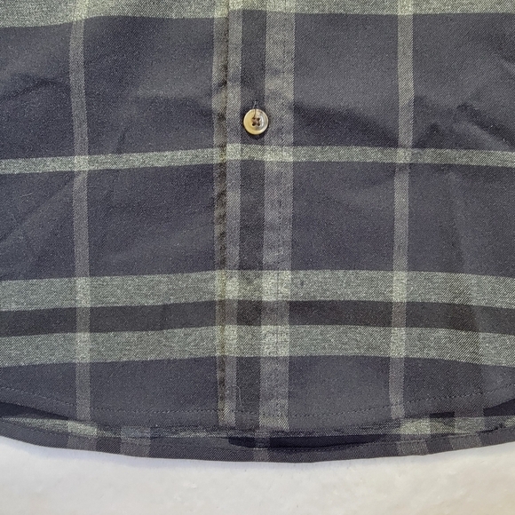 Mizzen + Main Gray Plaid Long Sleeve Button Down No Iron XXL Trim Fit - Picture 3 of 10